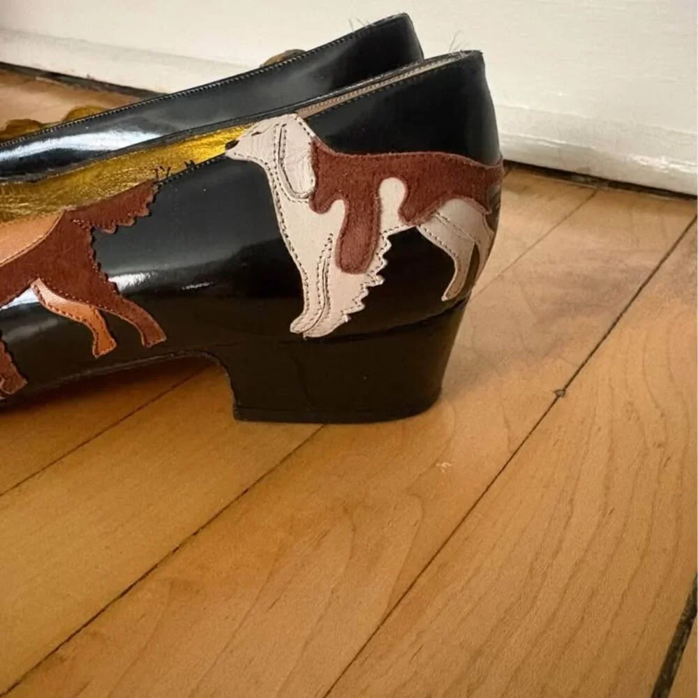 SOLD // Vintage Zalo Dog Kitten Block Heels - Picture 4 of 9